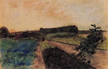 Edgar Degas : Landscape on the Orne